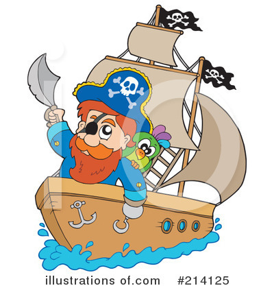 Royalty-Free (RF) Pirate Clipart Illustration by visekart - Stock Sample #214125