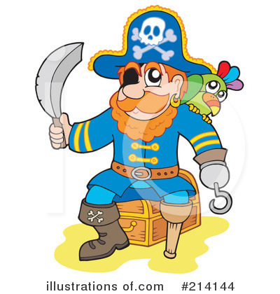Royalty-Free (RF) Pirate Clipart Illustration by visekart - Stock Sample #214144