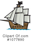 Pirate Ship Clipart #1077890 by jtoons