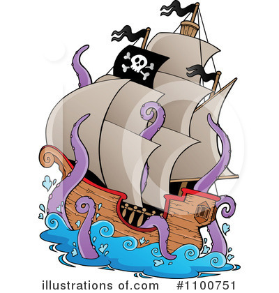 Pirate Ship Clipart #1100751 by visekart