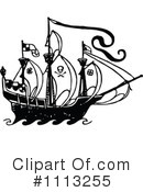 Pirate Ship Clipart #1113255 by Prawny Vintage