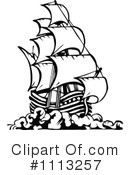 Pirate Ship Clipart #1113257 by Prawny Vintage