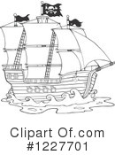 Pirate Ship Clipart #1227701 by Hit Toon