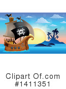 Pirate Ship Clipart #1411351 by visekart