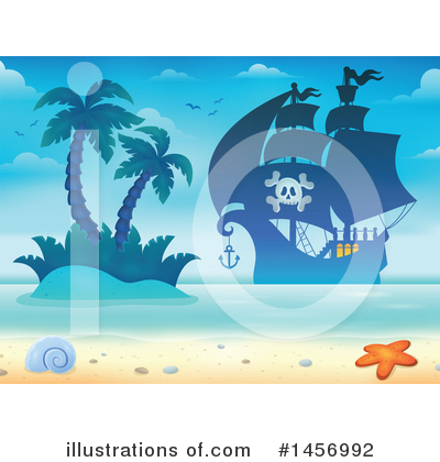 Royalty-Free (RF) Pirate Ship Clipart Illustration by visekart - Stock Sample #1456992