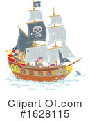Pirate Ship Clipart #1628115 by Alex Bannykh