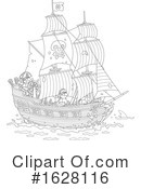Pirate Ship Clipart #1628116 by Alex Bannykh