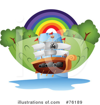 Royalty-Free (RF) Pirate Ship Clipart Illustration by BNP Design Studio - Stock Sample #76189