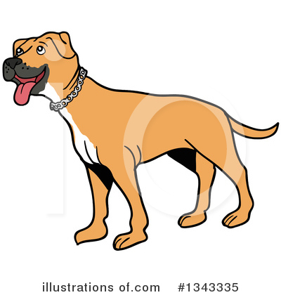 Royalty-Free (RF) Pitbull Clipart Illustration by LaffToon - Stock Sample #1343335