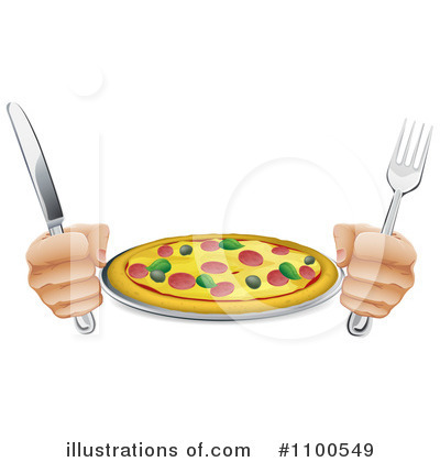 Royalty-Free (RF) Pizza Clipart Illustration by AtStockIllustration - Stock Sample #1100549