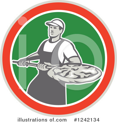Royalty-Free (RF) Pizza Clipart Illustration by patrimonio - Stock Sample #1242134