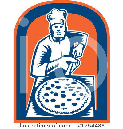 Royalty-Free (RF) Pizza Clipart Illustration by patrimonio - Stock Sample #1254486