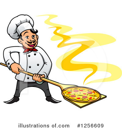 Royalty-Free (RF) Pizza Clipart Illustration by Vector Tradition SM - Stock Sample #1256609
