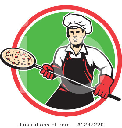 Royalty-Free (RF) Pizza Clipart Illustration by patrimonio - Stock Sample #1267220