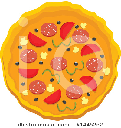 Royalty-Free (RF) Pizza Clipart Illustration by Vector Tradition SM - Stock Sample #1445252