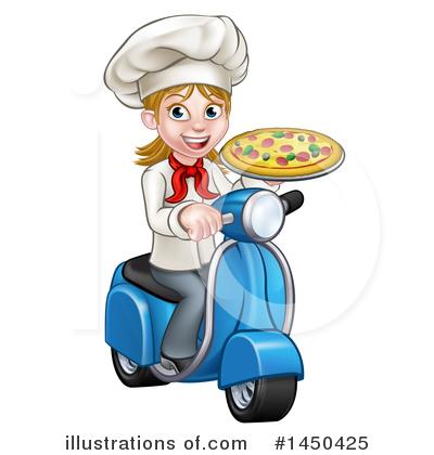 Pizza Delivery Clipart #1450425 by AtStockIllustration