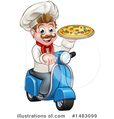Pizza Delivery Clipart #1483099 by AtStockIllustration