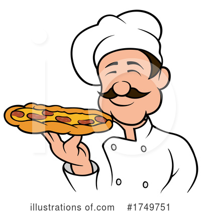 Pizza Chef Clipart #1749751 by dero