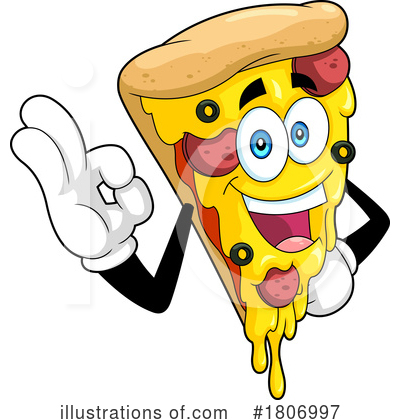 Royalty-Free (RF) Pizza Clipart Illustration by Hit Toon - Stock Sample #1806997