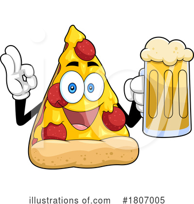Royalty-Free (RF) Pizza Clipart Illustration by Hit Toon - Stock Sample #1807005