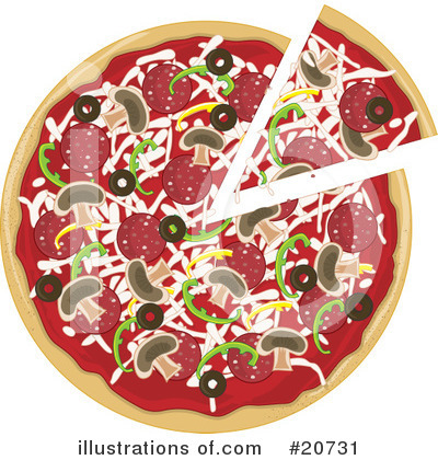 Royalty-Free (RF) Pizza Clipart Illustration by Maria Bell - Stock Sample #20731