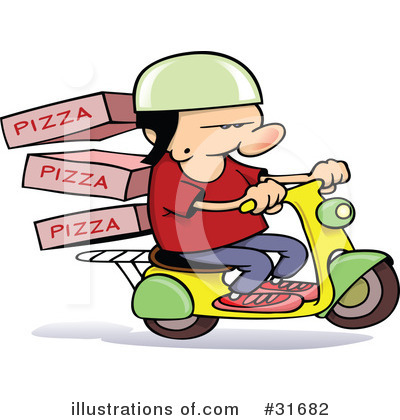 Royalty-Free (RF) Pizza Clipart Illustration by gnurf - Stock Sample #31682