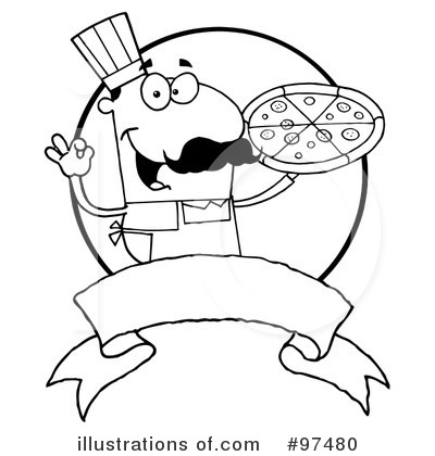 Royalty-Free (RF) Pizza Clipart Illustration by Hit Toon - Stock Sample #97480