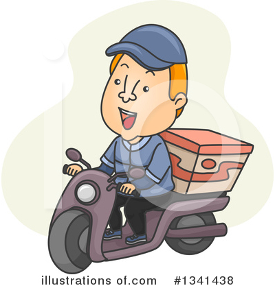 Royalty-Free (RF) Pizza Delivery Clipart Illustration by BNP Design Studio - Stock Sample #1341438