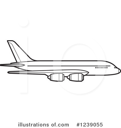 Airplane Clipart #1239055 by Lal Perera