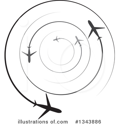 Airlines Clipart #1343886 by ColorMagic