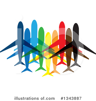 Airplane Clipart #1343887 by ColorMagic