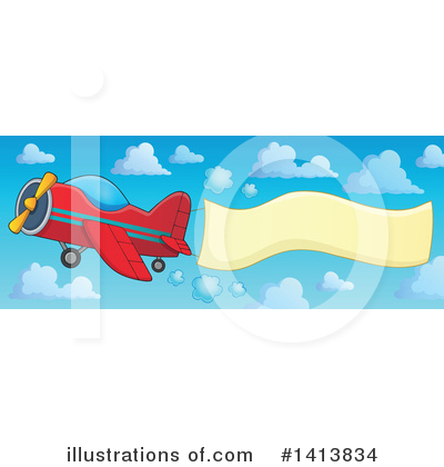 Royalty-Free (RF) Plane Clipart Illustration by visekart - Stock Sample #1413834