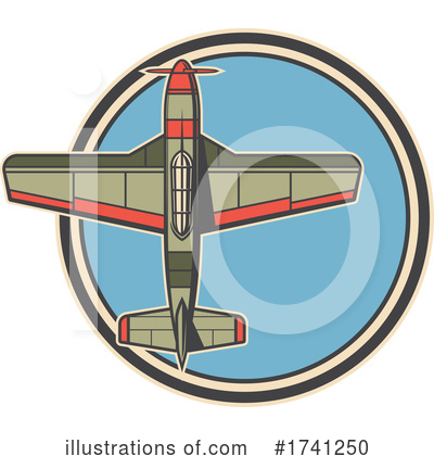 Royalty-Free (RF) Plane Clipart Illustration by Vector Tradition SM - Stock Sample #1741250