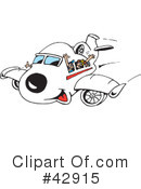 Plane Clipart #42915 by Dennis Holmes Designs