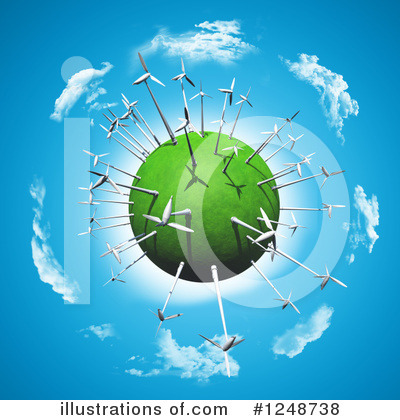 Wind Turbines Clipart #1248738 by KJ Pargeter