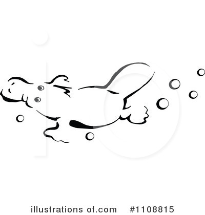 Royalty-Free (RF) Platypus Clipart Illustration by Dennis Holmes Designs - Stock Sample #1108815