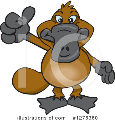 Royalty-Free (RF) Platypus Clipart Illustration by Dennis Holmes Designs - Stock Sample #1276360