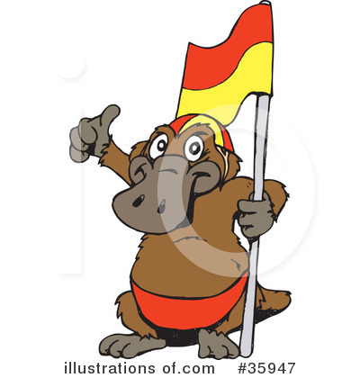 Royalty-Free (RF) Platypus Clipart Illustration by Dennis Holmes Designs - Stock Sample #35947