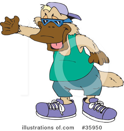 Royalty-Free (RF) Platypus Clipart Illustration by Dennis Holmes Designs - Stock Sample #35950
