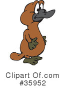 Platypus Clipart #35952 by Dennis Holmes Designs