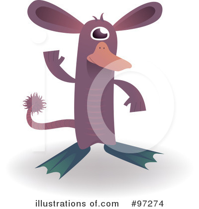 Royalty-Free (RF) Platypus Clipart Illustration by PlatyPlus Art - Stock Sample #97274