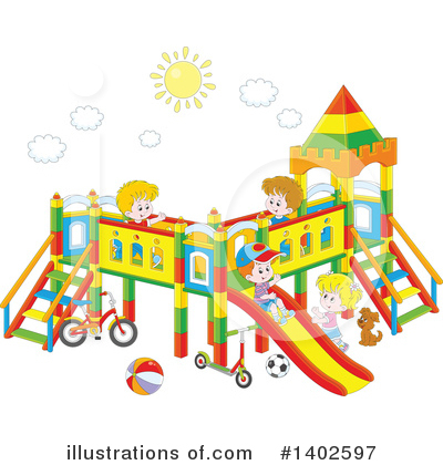 Royalty-Free (RF) Playground Clipart Illustration by Alex Bannykh - Stock Sample #1402597