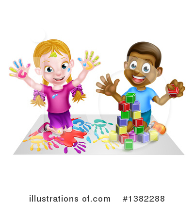 Toy Blocks Clipart #1382288 by AtStockIllustration