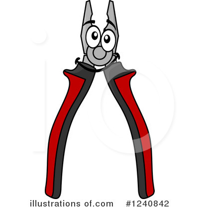 Royalty-Free (RF) Pliers Clipart Illustration by Vector Tradition SM - Stock Sample #1240842
