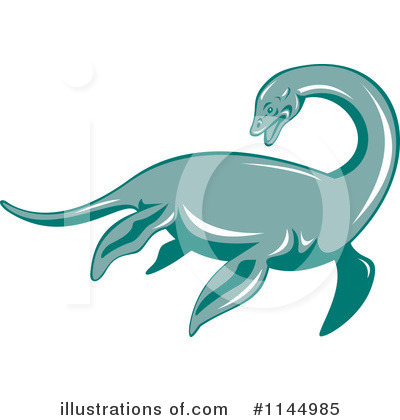 Royalty-Free (RF) Pliosaur Clipart Illustration by patrimonio - Stock Sample #1144985