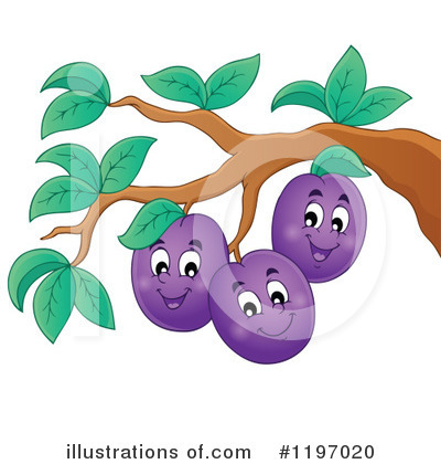 Royalty-Free (RF) Plum Clipart Illustration by visekart - Stock Sample #1197020