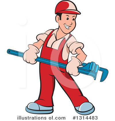 Royalty-Free (RF) Plumber Clipart Illustration by Lal Perera - Stock Sample #1314483
