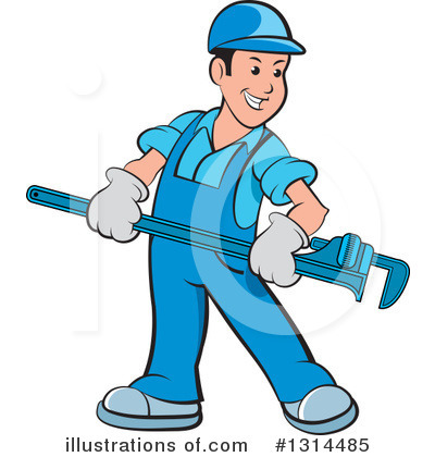 Royalty-Free (RF) Plumber Clipart Illustration by Lal Perera - Stock Sample #1314485