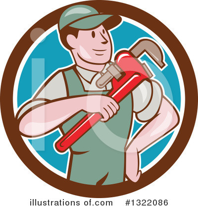 Royalty-Free (RF) Plumber Clipart Illustration by patrimonio - Stock Sample #1322086