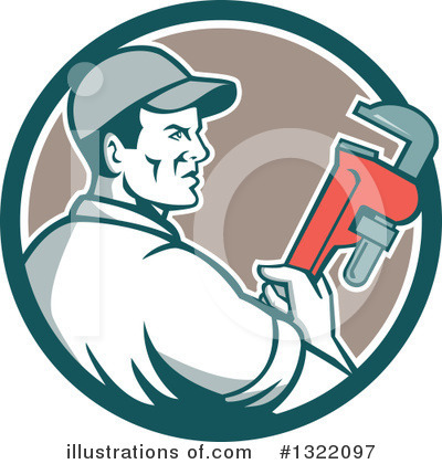 Royalty-Free (RF) Plumber Clipart Illustration by patrimonio - Stock Sample #1322097